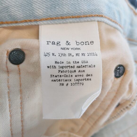 Rag & Bone Women's Light Wash Marilyn Boyfriend Skinny Jeans in Charleston Sz 26 - Picture 6 of 9